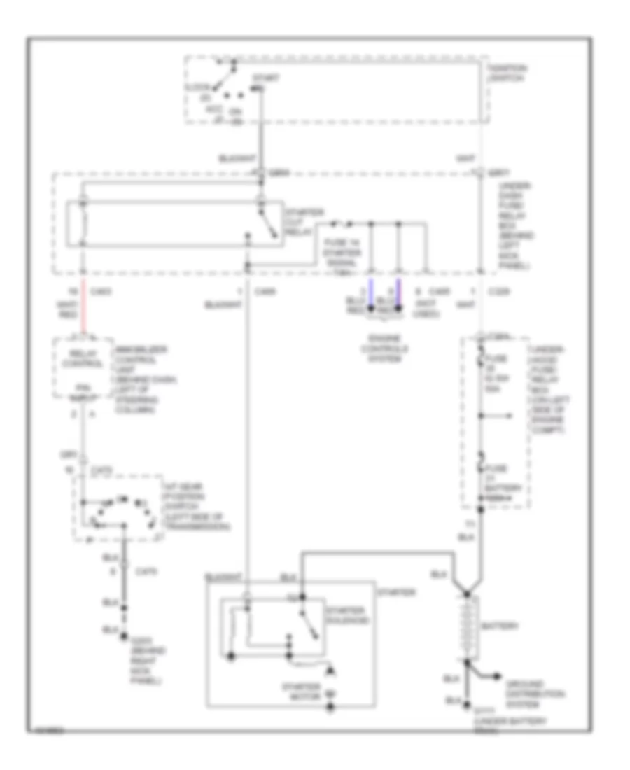 Starting Wiring Diagram for Acura 3.5RL 2001