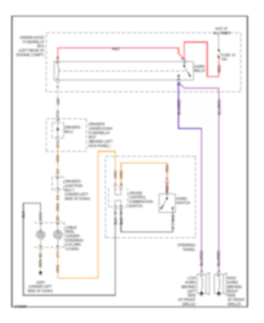 Horn Wiring Diagram for Acura TSX 2009