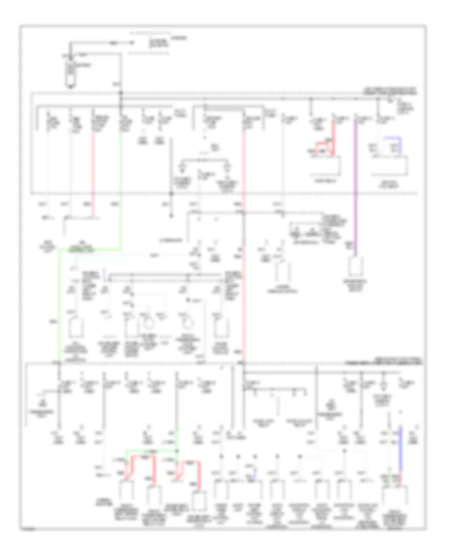 Power Distribution Wiring Diagram 1 of 4 for Acura TSX 2009