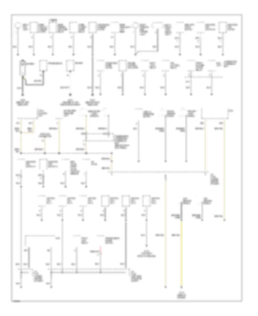 Ground Distribution Wiring Diagram 1 of 4 for Acura MDX 2001