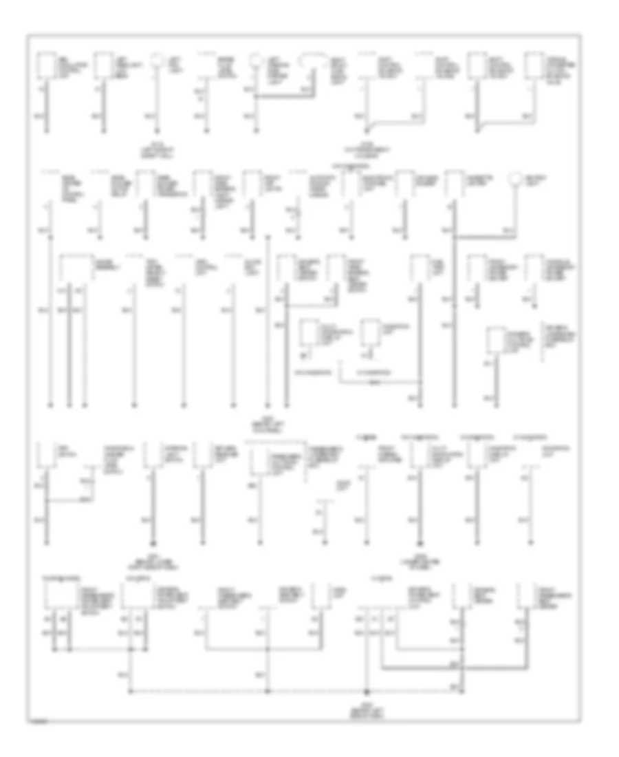 Ground Distribution Wiring Diagram 2 of 4 for Acura MDX 2001