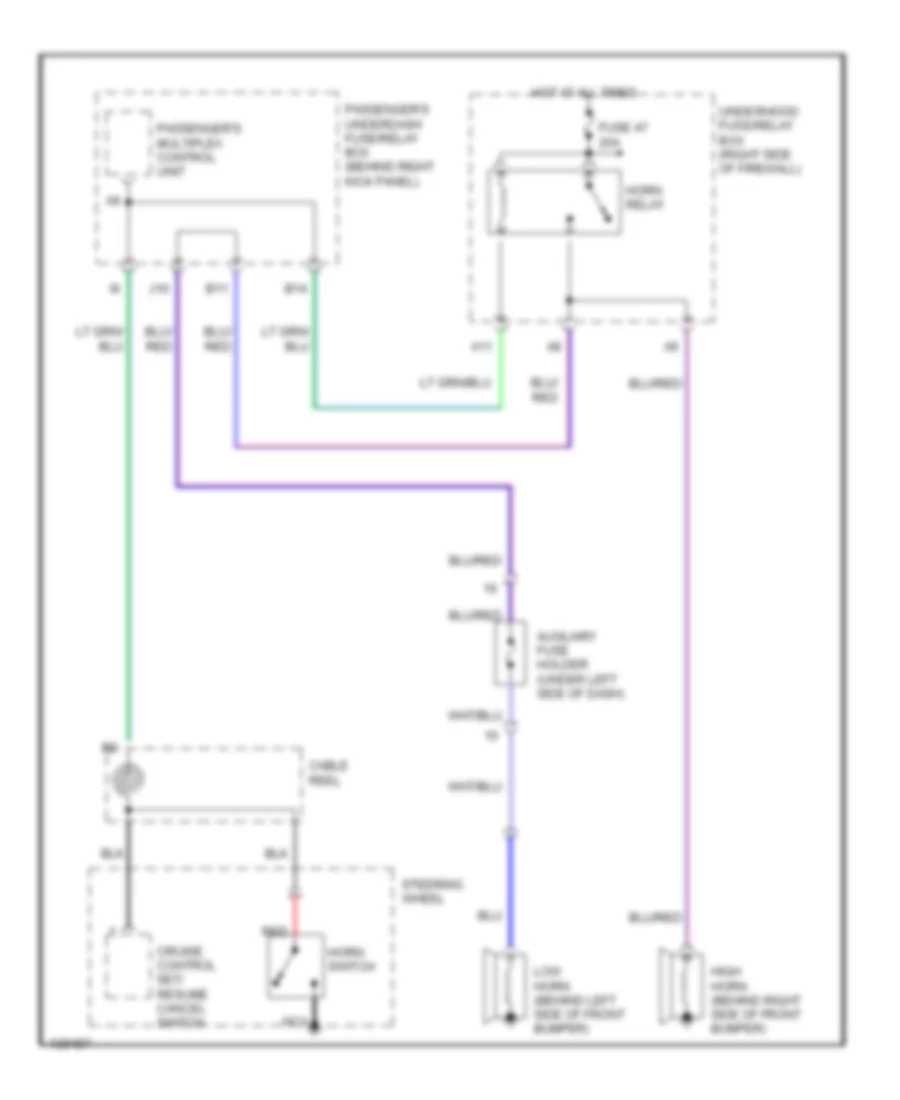 Horn Wiring Diagram for Acura MDX 2001