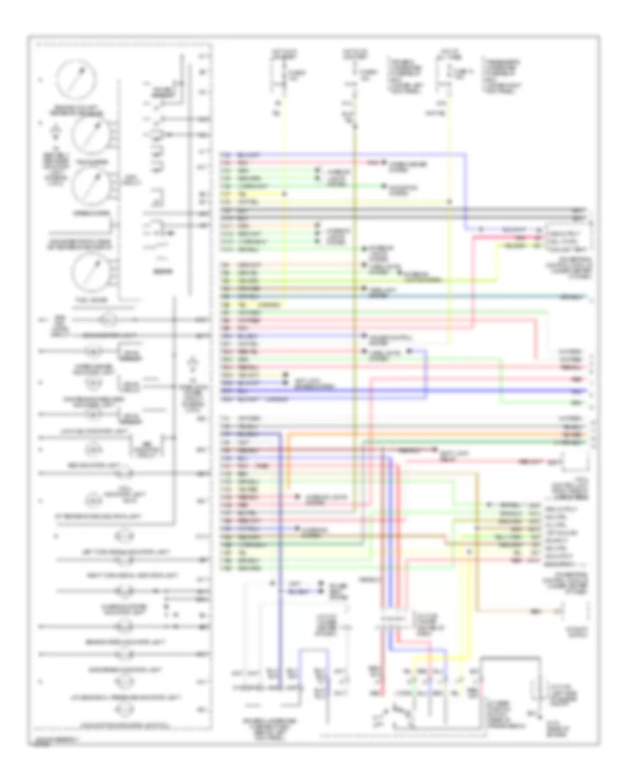 Instrument Cluster Wiring Diagram 1 of 2 for Acura MDX 2001