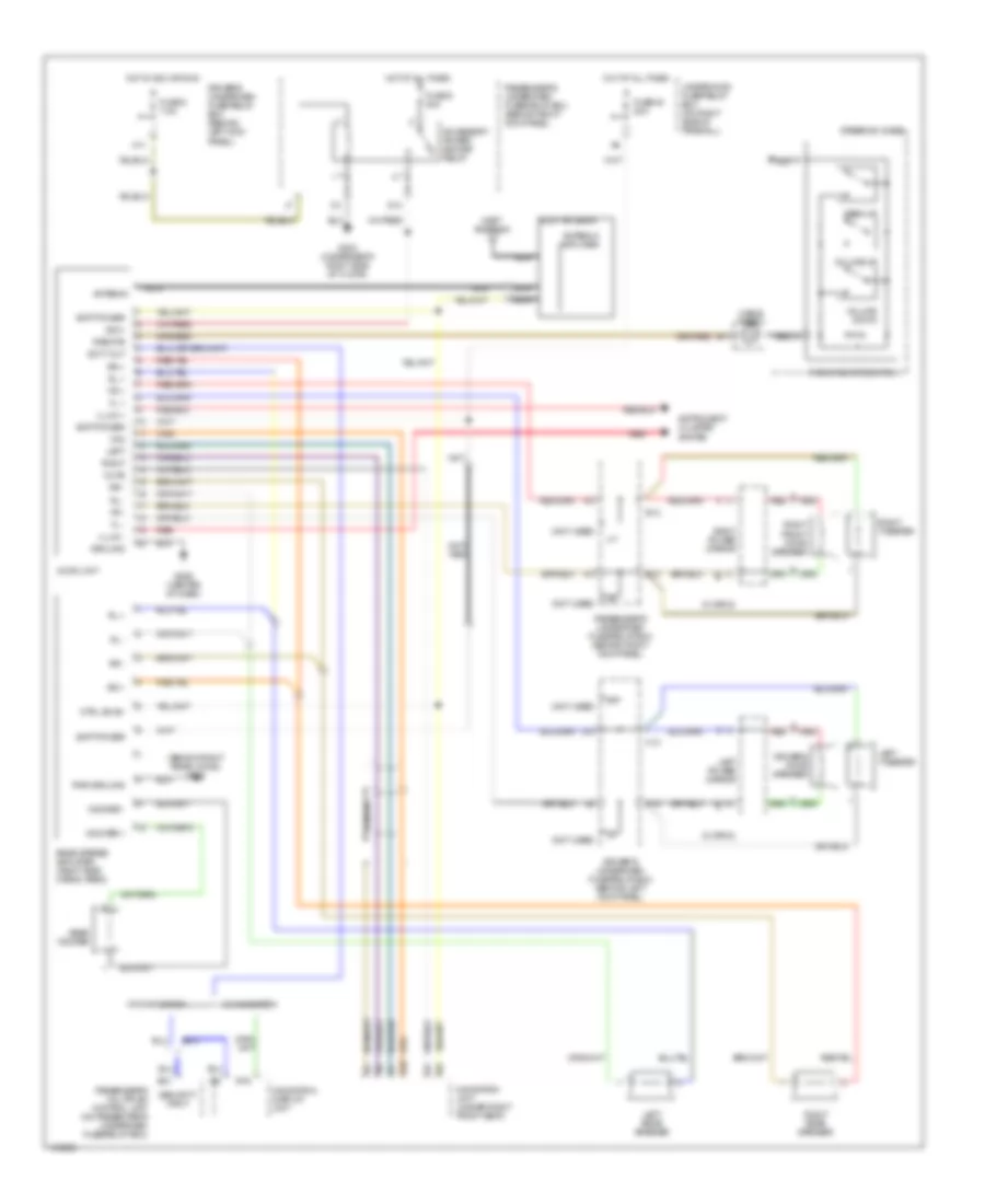 Radio Wiring Diagram, without Bose System for Acura MDX 2001