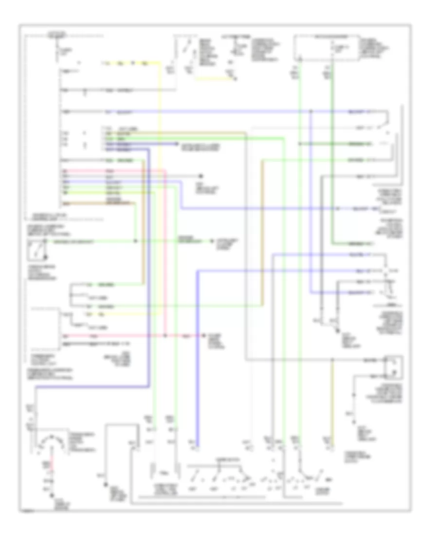 Электросхема переднего дворника стеклоочистителя и омывателя для Acura MDX Touring 2001