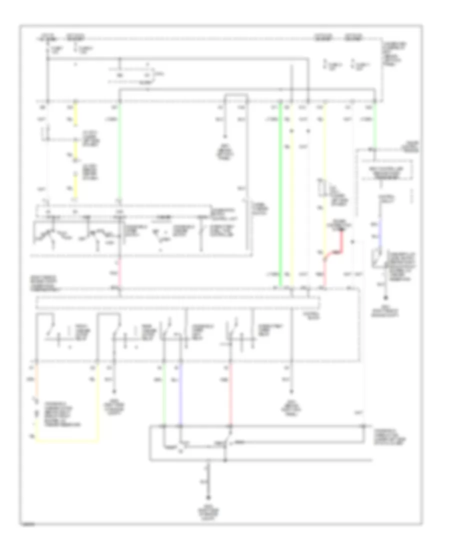 Электросхема передних стеклоочистителей дворников и омывателя лобового стекла для Acura MDX 2010