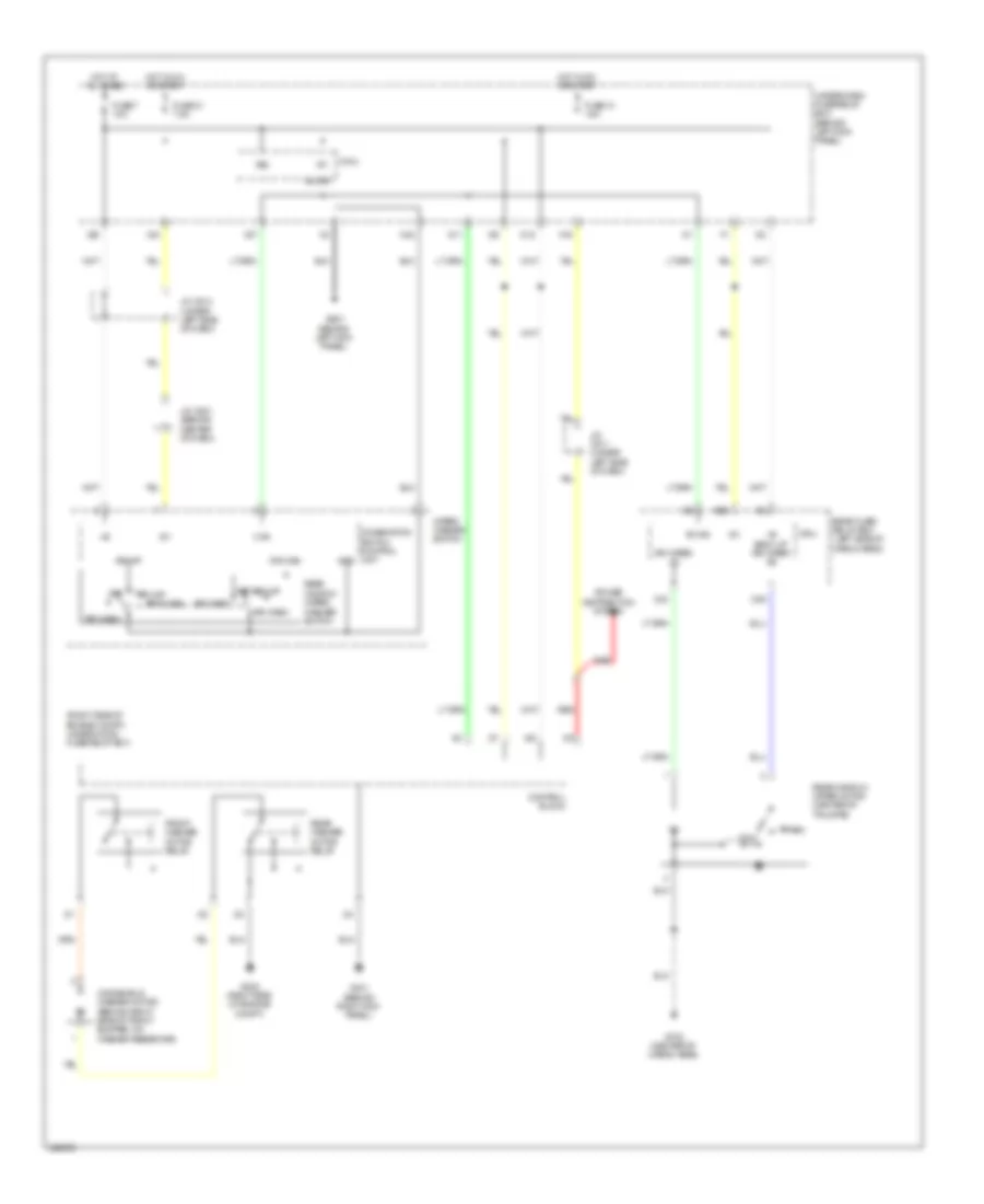 Электросхема заднего стеклоочистителя дворника и омывателя для Acura MDX 2010