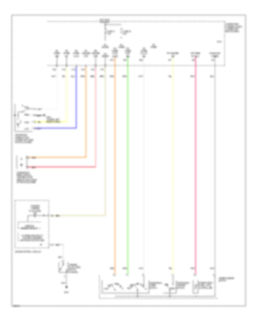 Электросхема передних стеклоочистителей дворников и омывателя лобового стекла для Acura RDX 2010