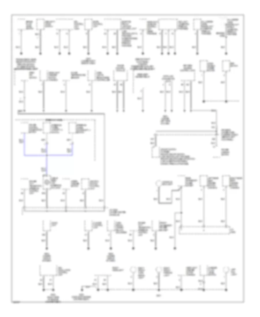 Ground Distribution Wiring Diagram (3 of 5) for Acura RL 2010