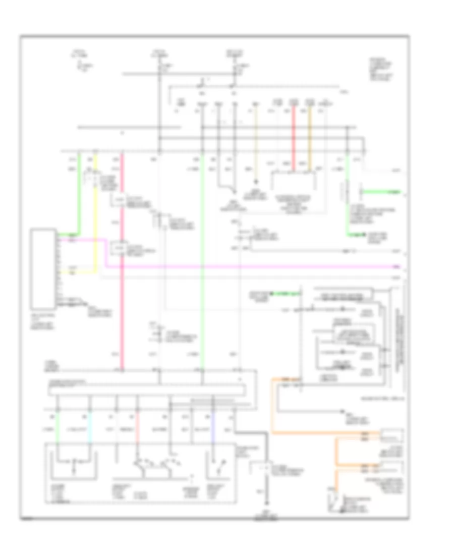 Headlamps  Fog Lamps Wiring Diagram, USA (1 of 2) for Acura RL 2010