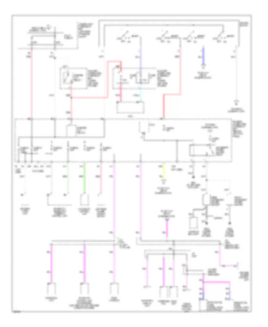 Power Distribution Wiring Diagram 2 of 6 for Acura RL 2010
