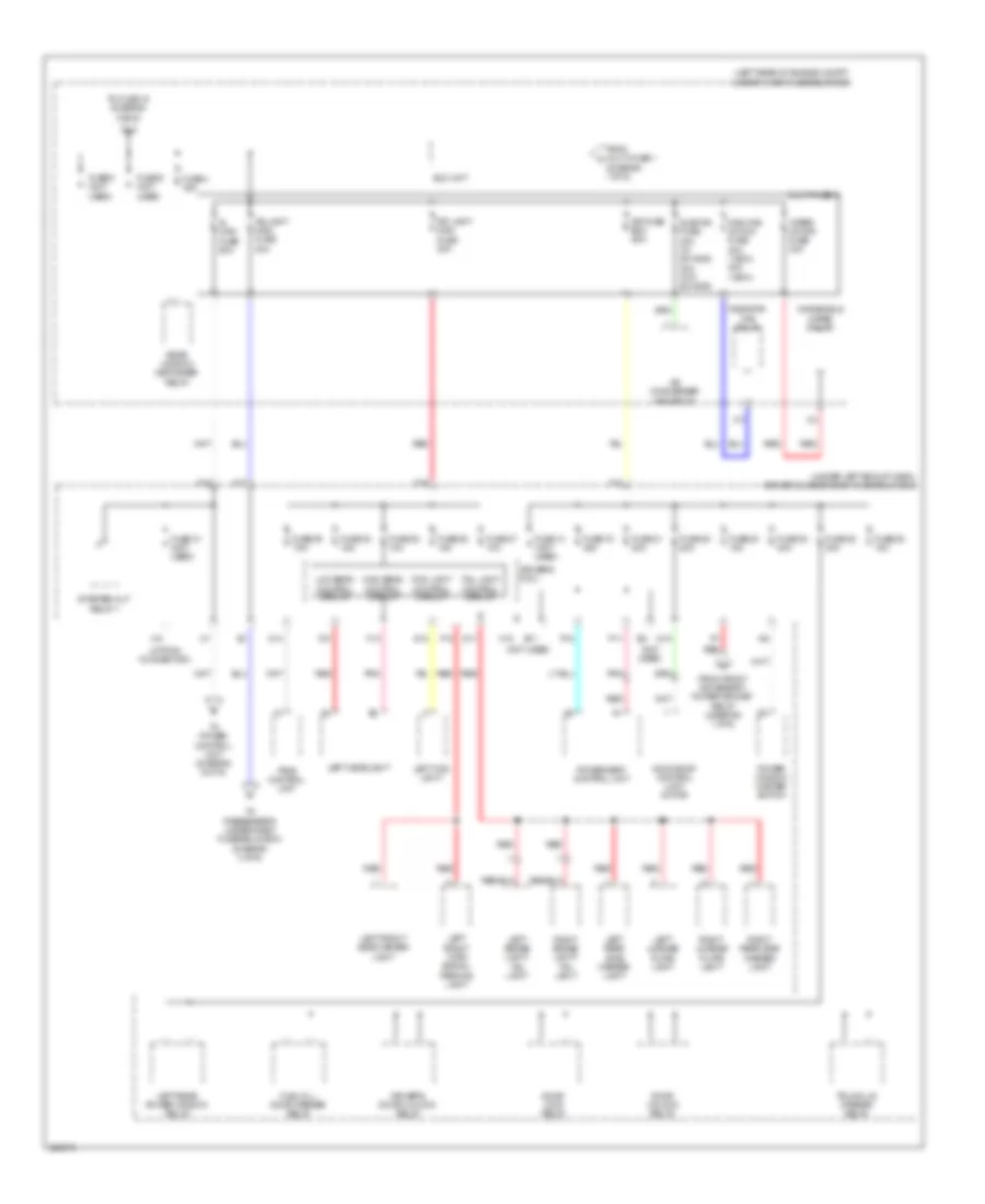 Power Distribution Wiring Diagram, with Keyless Access (2 of 6) for Acura TL 2010