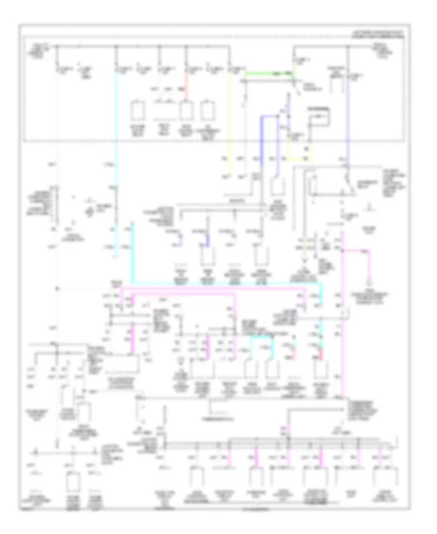 Power Distribution Wiring Diagram with Keyless Access 3 of 6 for Acura TL 2010