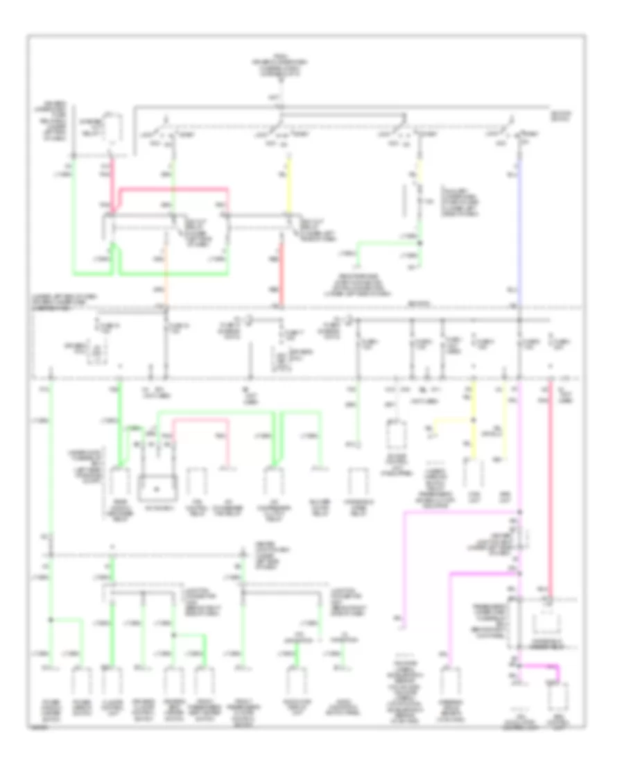 Power Distribution Wiring Diagram without Keyless Access 5 of 6 for Acura TL 2010
