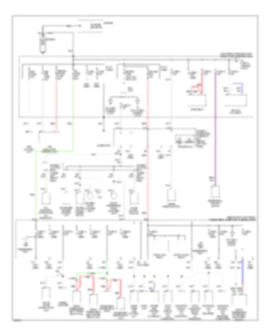 Power Distribution Wiring Diagram 1 of 6 for Acura TSX 2010