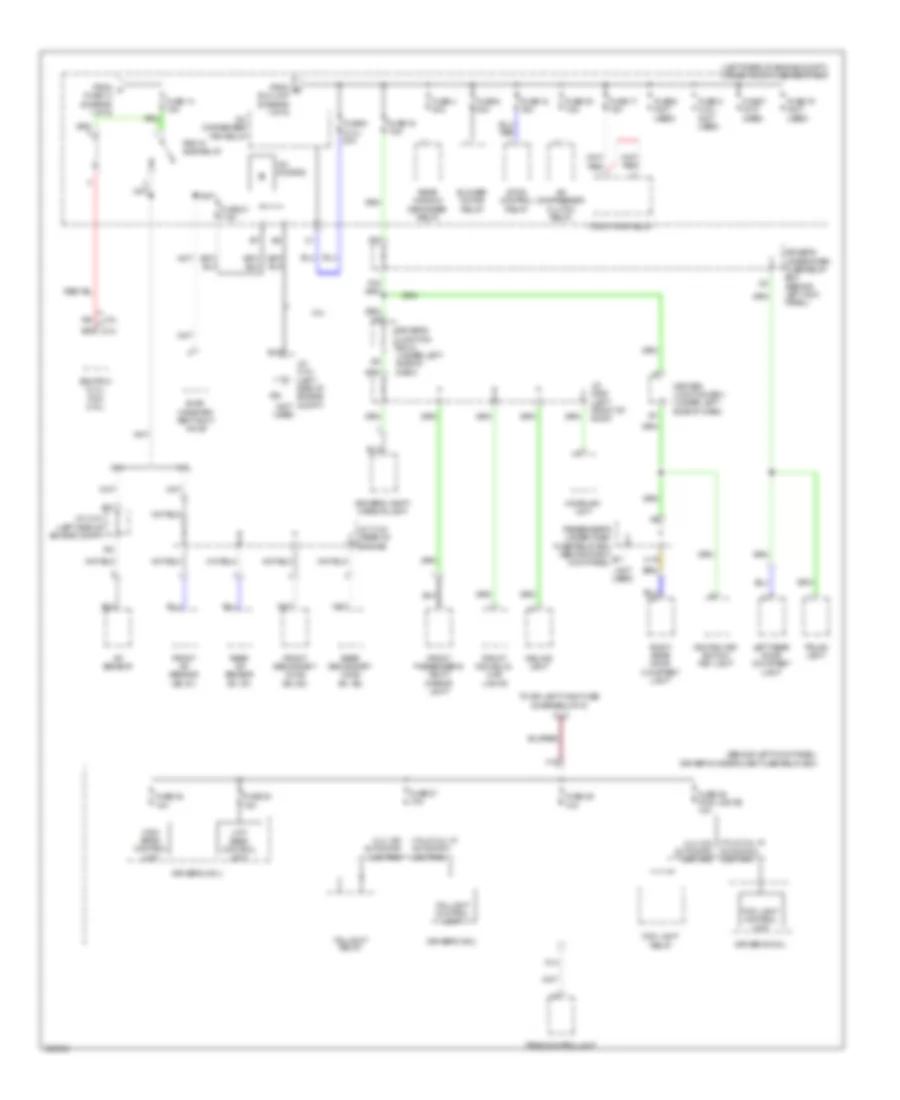 Power Distribution Wiring Diagram 2 of 6 for Acura TSX 2010
