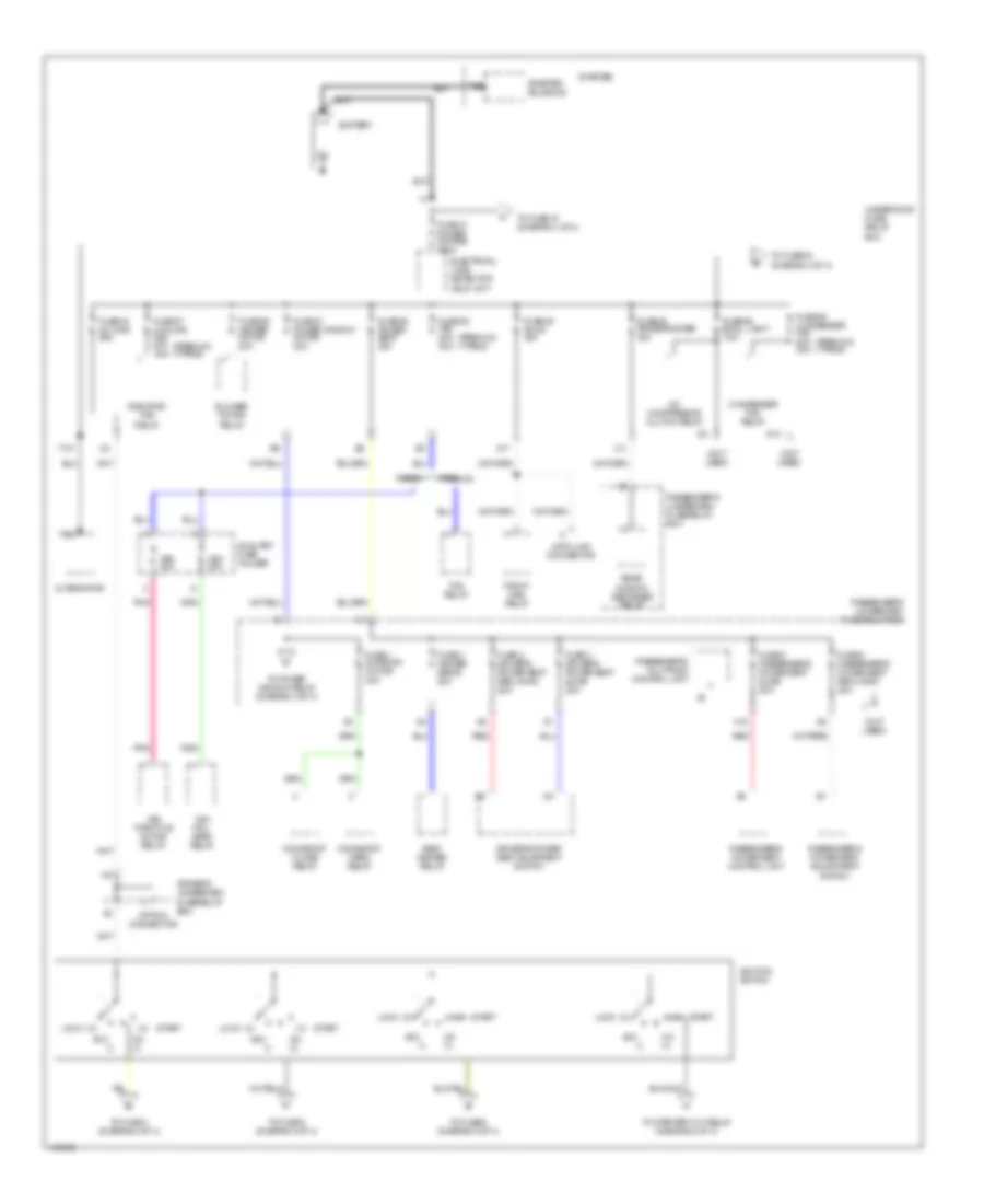 Power Distribution Wiring Diagram 1 of 4 for Acura 3 2CL 2002