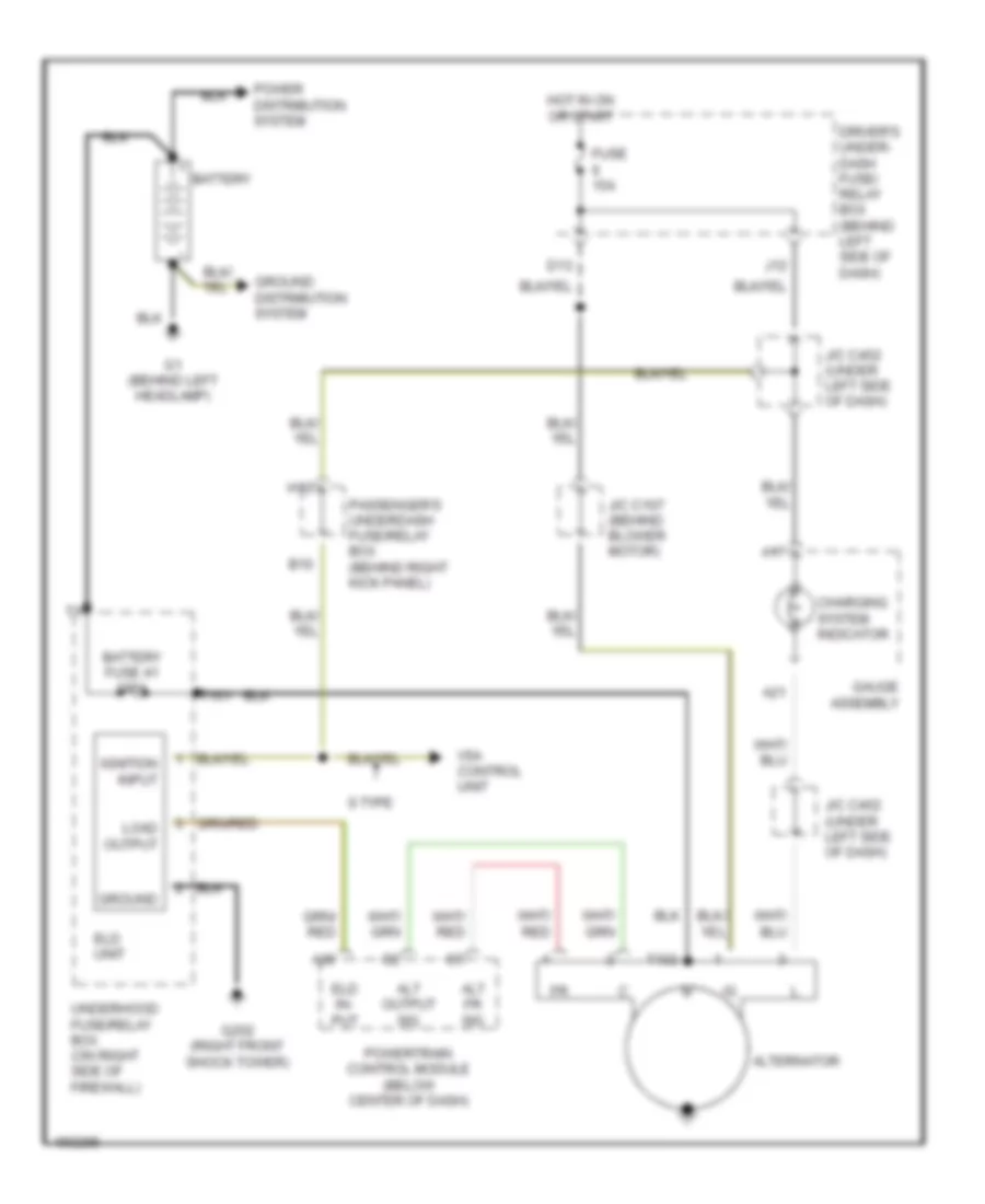 Charging Wiring Diagram for Acura 3 2CL 2002