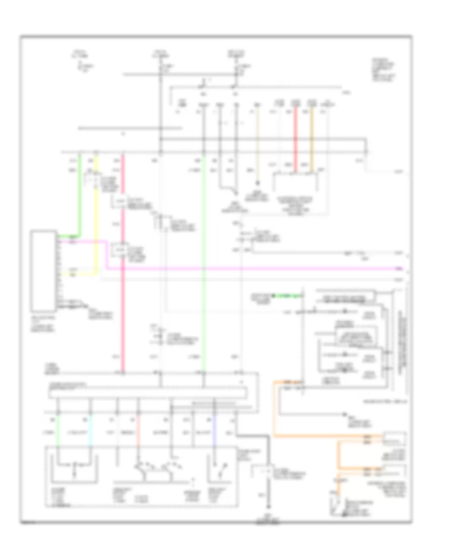 Headlamps  Fog Lamps Wiring Diagram, USA (1 of 2) for Acura RL 2011