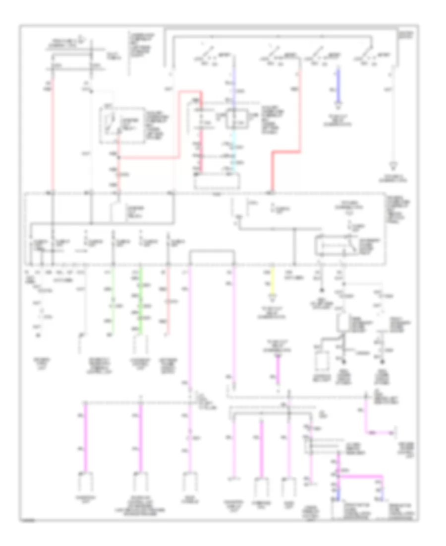 Power Distribution Wiring Diagram (2 of 6) for Acura RL 2011