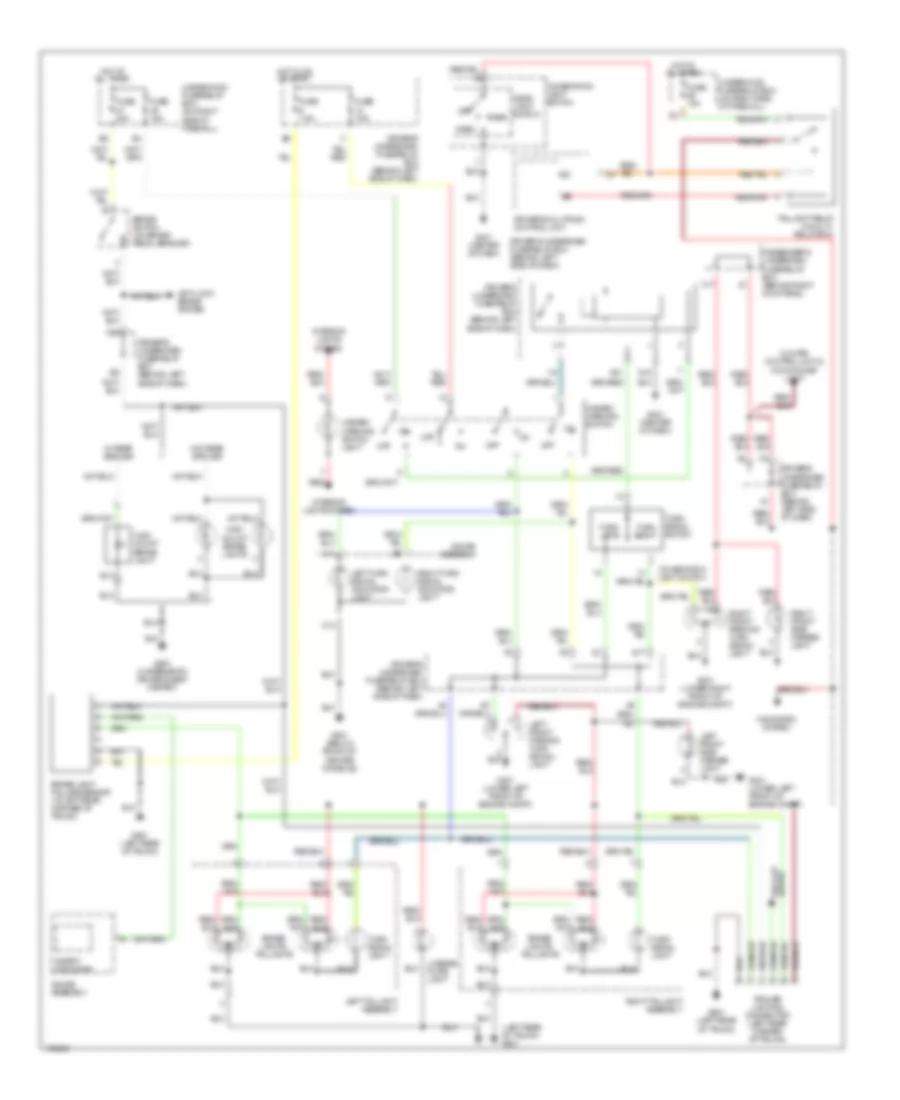 Exterior Lamps Wiring Diagram for Acura 3.2TL 2002