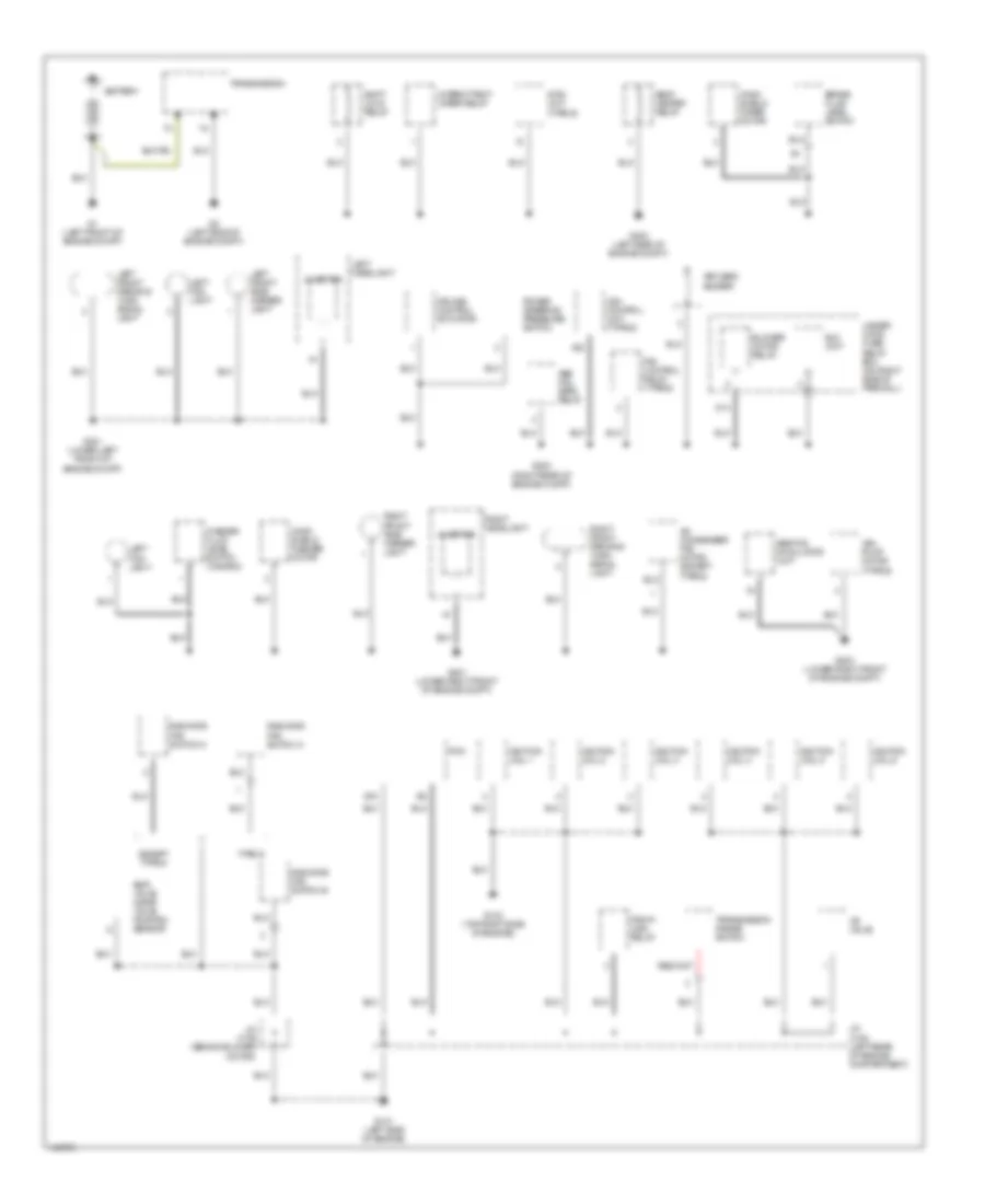 Ground Distribution Wiring Diagram 1 of 4 for Acura 3 2TL 2002