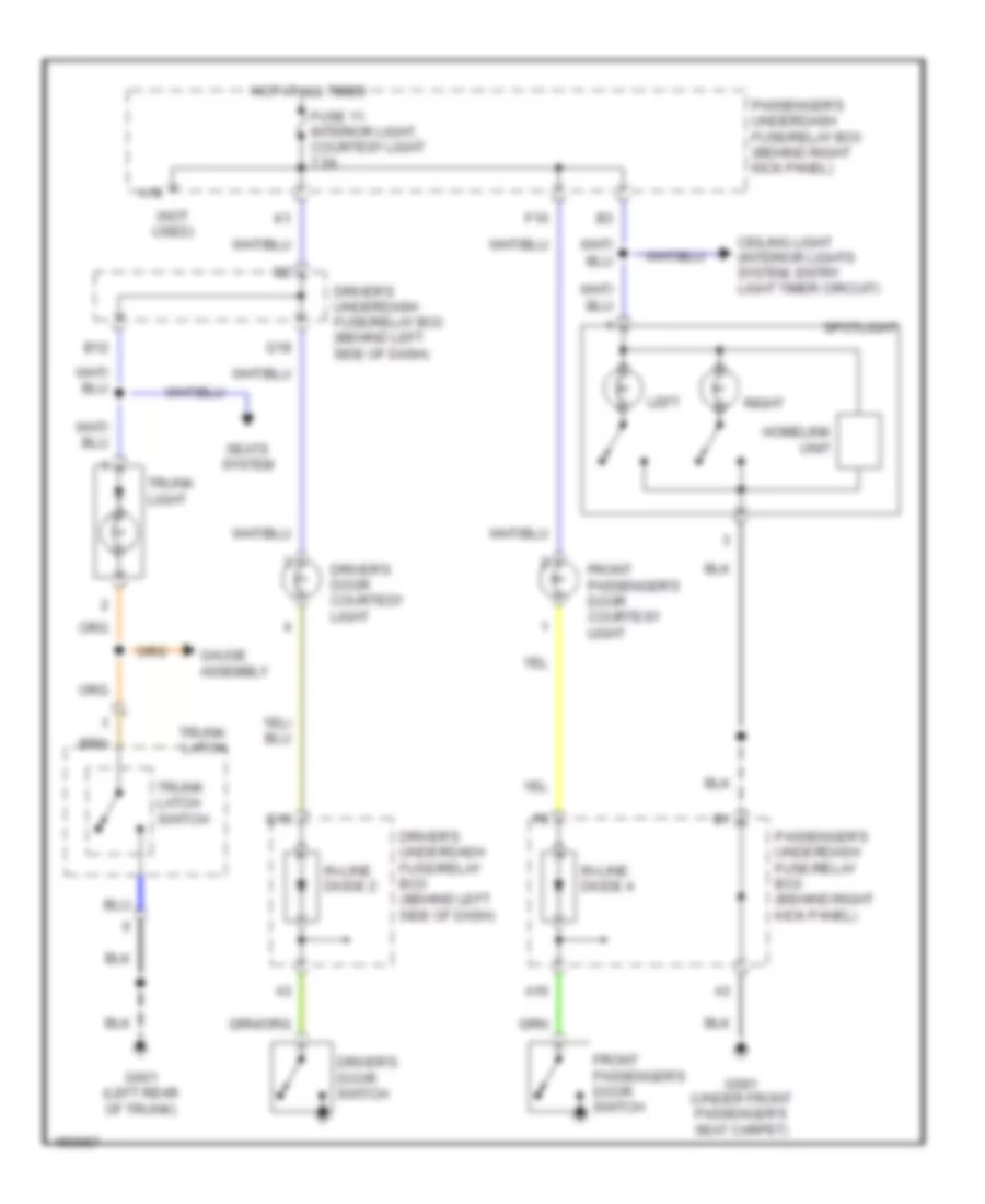Courtesy Lamps Wiring Diagram for Acura 3 2TL 2002