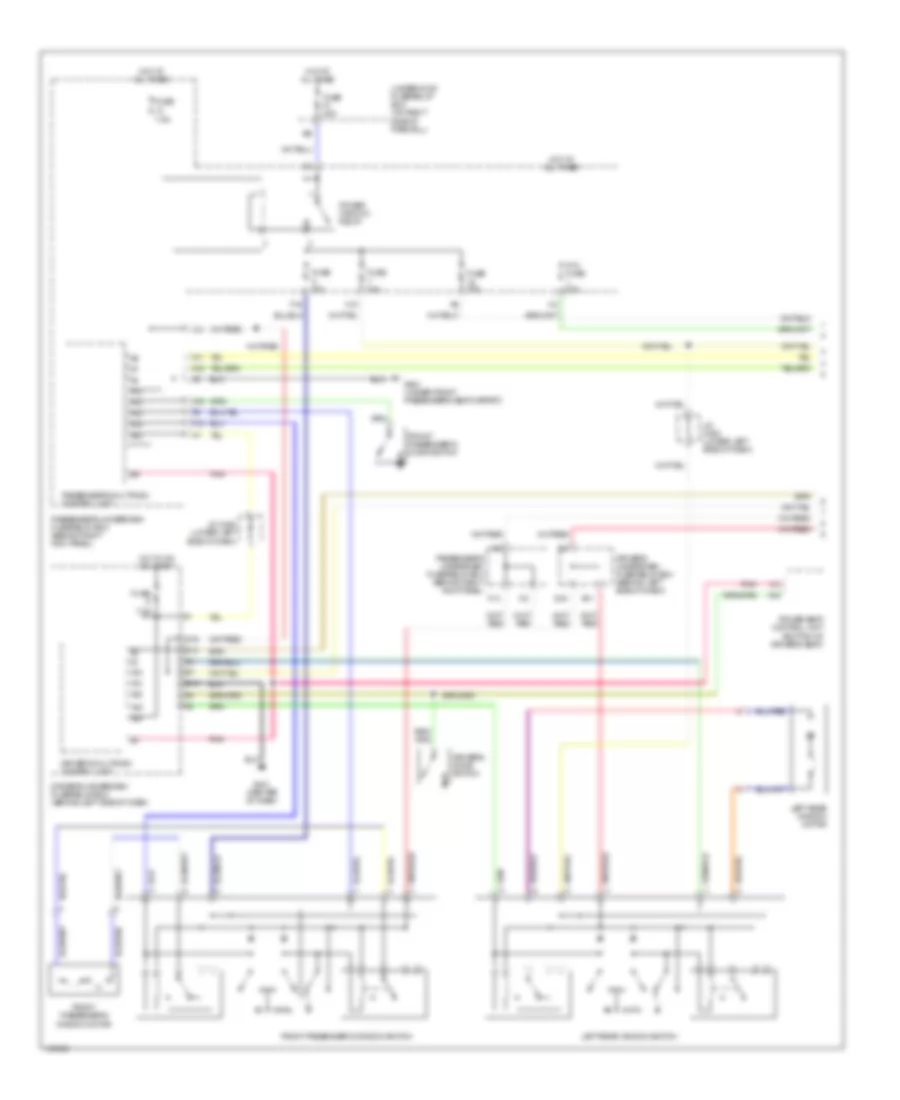 Power Windows Wiring Diagram 1 of 2 for Acura 3 2TL 2002