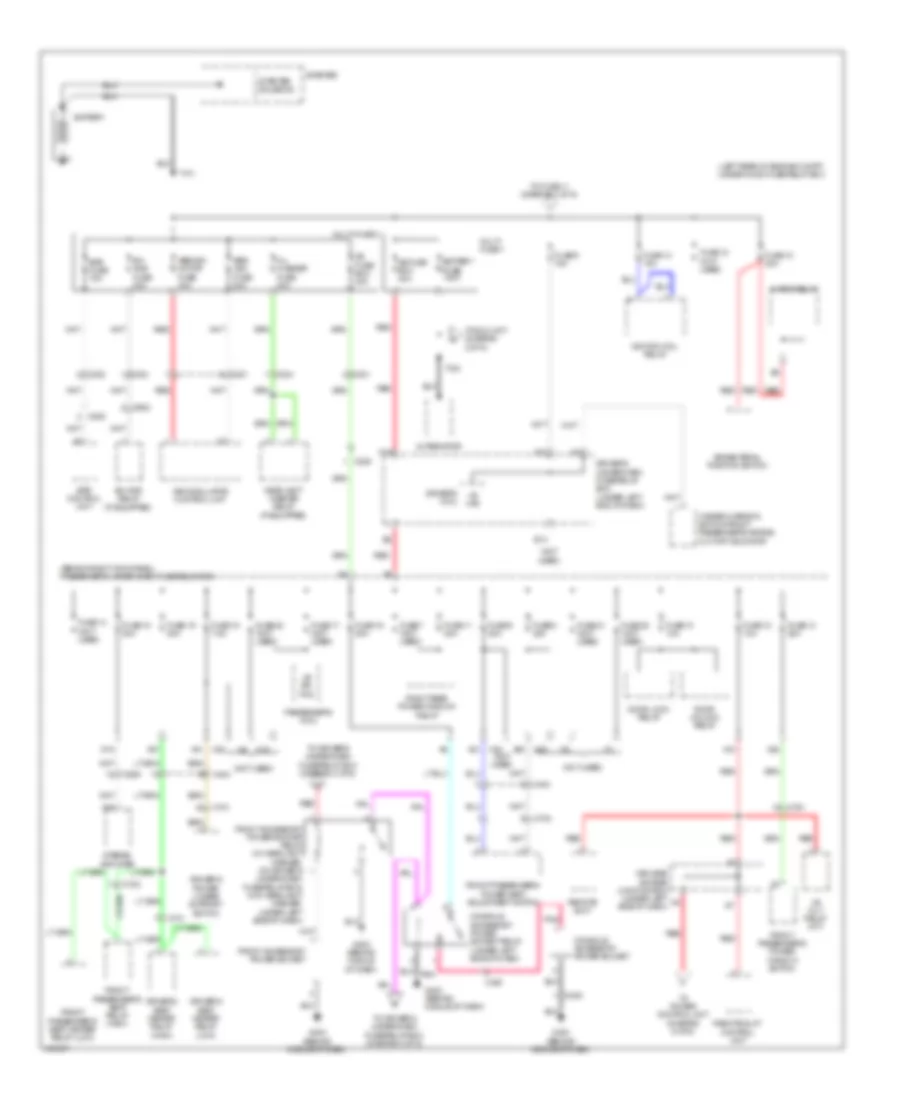 Power Distribution Wiring Diagram with Keyless Access 1 of 6 for Acura TL 2011