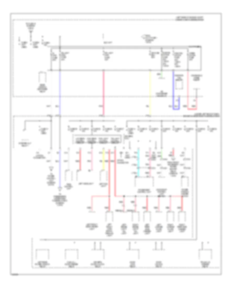 Power Distribution Wiring Diagram with Keyless Access 2 of 6 for Acura TL 2011