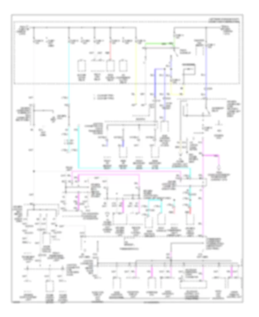 Power Distribution Wiring Diagram, with Keyless Access (3 of 6) for Acura TL 2011