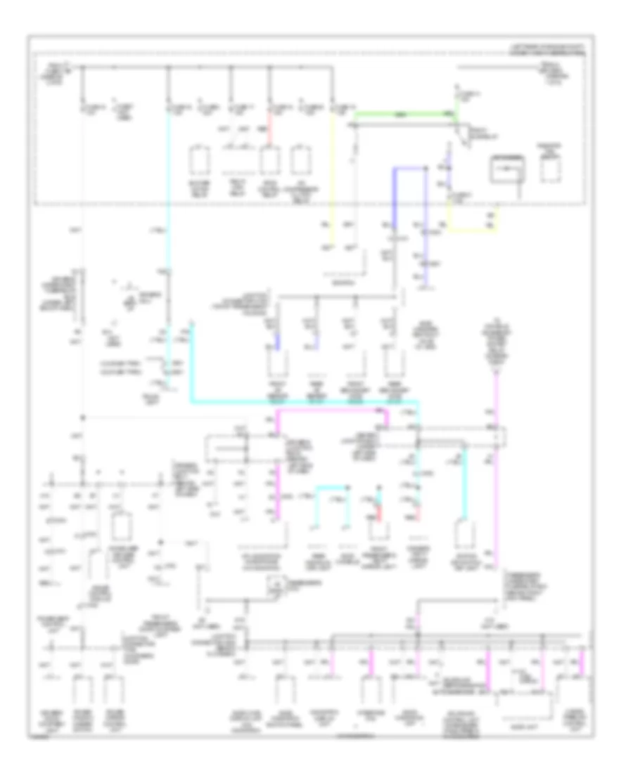 Power Distribution Wiring Diagram without Keyless Access 3 of 6 for Acura TL 2011