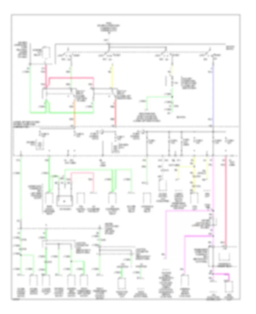 Power Distribution Wiring Diagram without Keyless Access 5 of 6 for Acura TL 2011