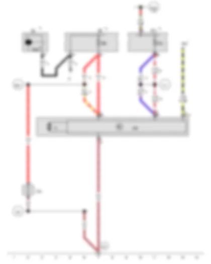 Wiring Diagram  AUDI A1 2012 - Radiator fan control unit - Fuse holder B - Radiator fan