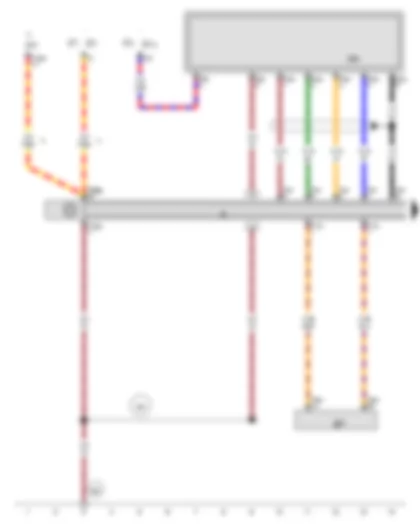 Wiring Diagram  AUDI A1 2012 - Data bus diagnostic interface - Display unit for front information display and operating unit control unit - Radio