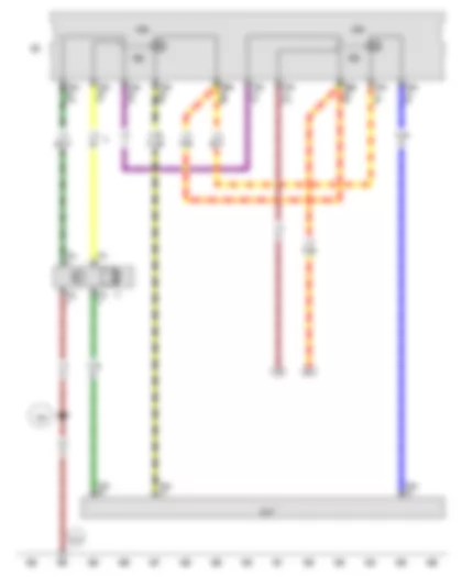 Wiring Diagram  AUDI A1 2014 - Wiper motor relay 1 - Wiper motor relay 2 - Windscreen wiper motor