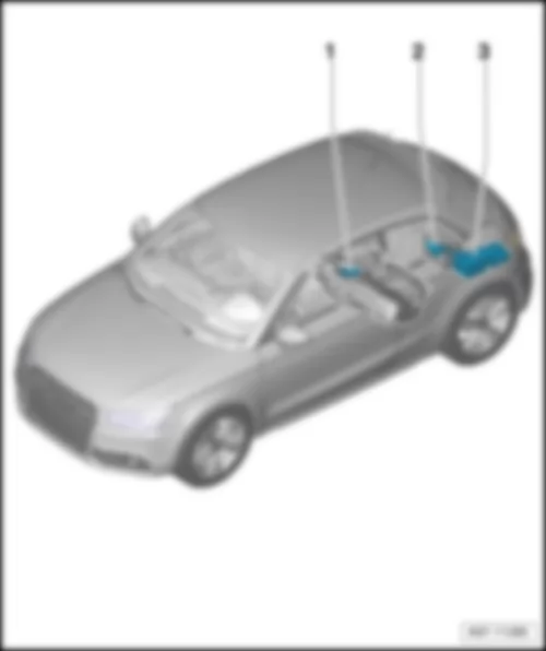 AUDI A1 2015 Обзор блоков управления в салоне автомобиля (5-дверный автомобиль)