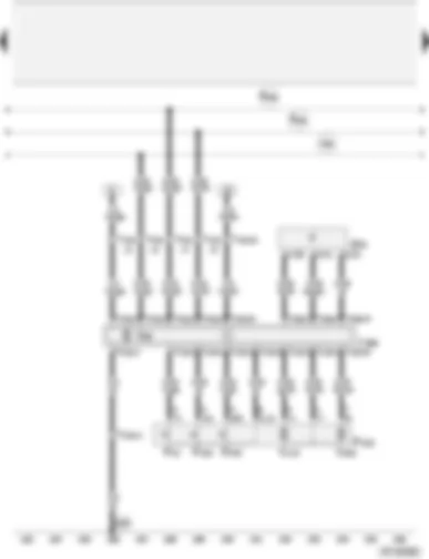 Wiring Diagram  AUDI A2 2002 - Door control unit - rear left - central locking lock unit - rear left - rear left door contact switch - window lifter motor - rear left