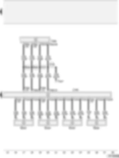 Wiring Diagram  AUDI A2 2002 - Parking aid control unit - parking aid sender
