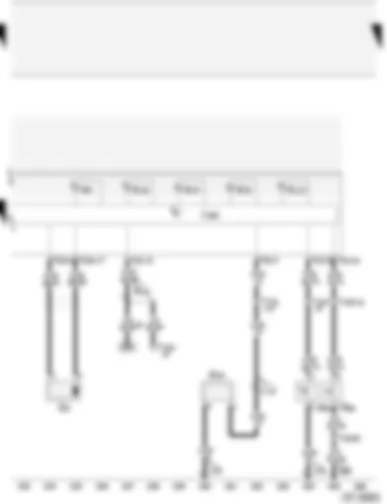 Wiring Diagram  AUDI A2 2002 - Immobilizer reading coil - brake fluid level warning contact - control unit with display in dash panel insert - warning lamps