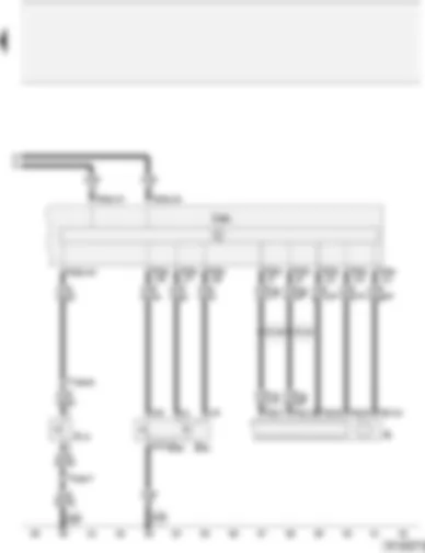 Wiring Diagram  AUDI A2 2002 - Function selection switch - control unit with display in dash panel insert - radio