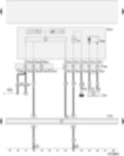 Wiring Diagram  AUDI A2 2002 - Operating unit in steering wheel - airbag coil connector - return spring with slip ring - horn plate - airbag control unit - multi-function steering wheel control unit
