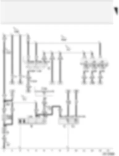 Wiring Diagram  AUDI A2 2000 - Battery - starter - alternator - ignition/starter switch - starter inhibitor and reversing light relay