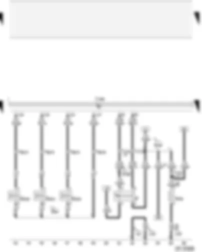 Wiring Diagram  AUDI A2 2002 - Brake light switch - diesel direct injection system control unit - heater element (crankcase breather) - unit injector solenoid valves