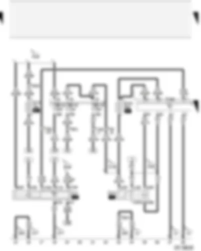 Wiring Diagram  AUDI A2 2004 - Fuel pump relay - Motronic control unit - Motronic current supply relay - air mass meter fuse - engine control unit fuse