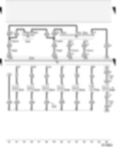 Wiring Diagram  AUDI A2 2004 - Inlet camshaft timing adjustment valve -1- - fuel pressure regulating valve - fuel metering valve - intake manifold flap air flow control valve