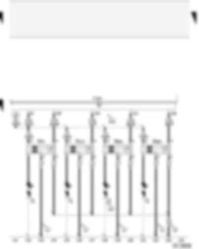 Wiring Diagram  AUDI A2 2004 - Motronic control unit - ignition coils with output stage - spark plug connector - spark plugs