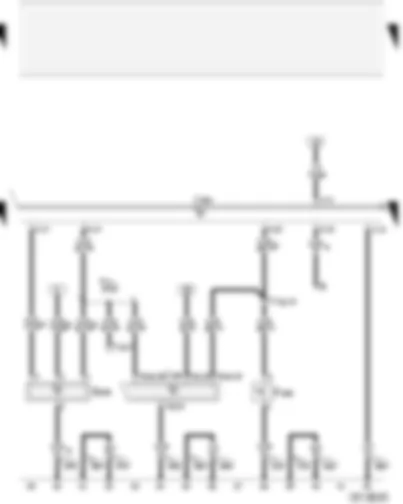 Wiring Diagram  AUDI A2 2004 - Bonnet contact switch - anti-theft alarm ultra-sonic sensor - control unit with display in dash panel insert - convenience system central control unit