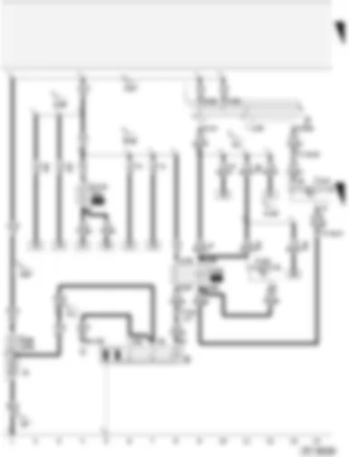 Wiring Diagram  AUDI A2 2005 - Battery - ignition/starter switch - starter inhibitor and reversing light relay - voltage stabiliser - hydraulic pump relay fuse