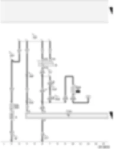 Wiring Diagram  AUDI A2 2005 - Battery - ignition/starter switch - multi-function steering wheel control unit - multi-function steering wheel fuse